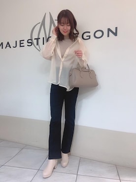 マジェスティックレゴン天王寺ミオ店スタッフさん（レディース・159cm）の夏コーディネート