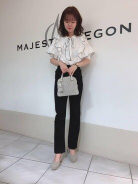 マジェスティックレゴン天王寺ミオ店スタッフさん（レディース・159cm）の夏コーディネート