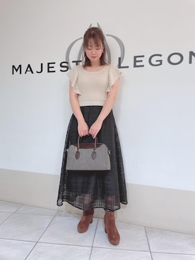 マジェスティックレゴン天王寺ミオ店スタッフさん（レディース・159cm）の秋コーディネート