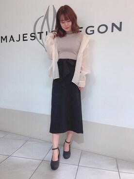 マジェスティックレゴン天王寺ミオ店スタッフさん（レディース・159cm）の秋コーディネート