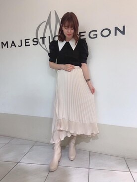 マジェスティックレゴン天王寺ミオ店スタッフさん（レディース・159cm）の秋コーディネート