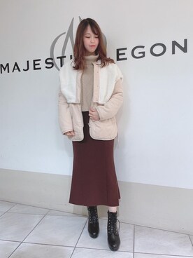 マジェスティックレゴン天王寺ミオ店スタッフさん（レディース・154cm）の秋コーディネート