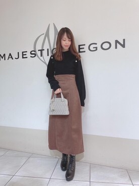 マジェスティックレゴン天王寺ミオ店スタッフさん（レディース・154cm）の冬コーディネート