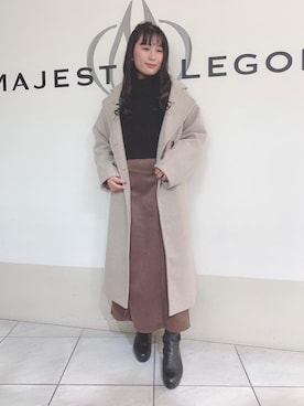 マジェスティックレゴン天王寺ミオ店スタッフさん(レディース・151cm)の冬コーディネート