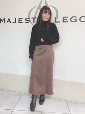 マジェスティックレゴン天王寺ミオ店スタッフさん(レディース・151cm)の冬コーディネート