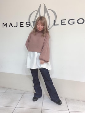 マジェスティックレゴン天王寺ミオ店スタッフさん（レディース・145cm）の冬コーディネート