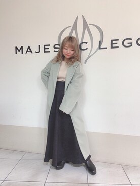 「パワショルニット」｜マジェスティックレゴン天王寺ミオ店スタッフさん（レディース・145cm）の冬コーディネート