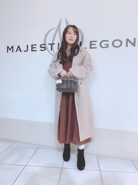 マジェスティックレゴン天王寺ミオ店スタッフさん(レディース・151cm)の冬コーディネート