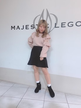 マジェスティックレゴン天王寺ミオ店スタッフさん(レディース・145cm)の冬コーディネート