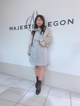 マジェスティックレゴン天王寺ミオ店スタッフさん（レディース・151cm）の冬コーディネート