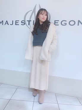 マジェスティックレゴン天王寺ミオ店スタッフさん（レディース・151cm）の冬コーディネート