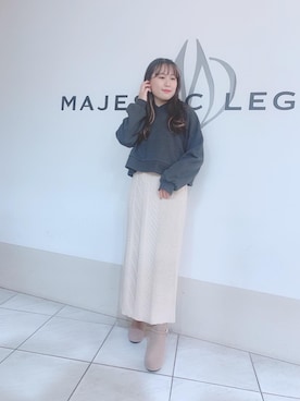 マジェスティックレゴン天王寺ミオ店スタッフさん（レディース・151cm）の冬コーディネート