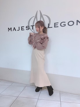 マジェスティックレゴン天王寺ミオ店スタッフさん（レディース・145cm）の冬コーディネート