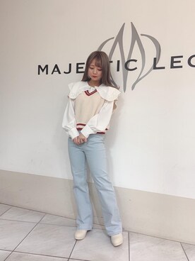 マジェスティックレゴン天王寺ミオ店スタッフさん（レディース・145cm）の冬コーディネート