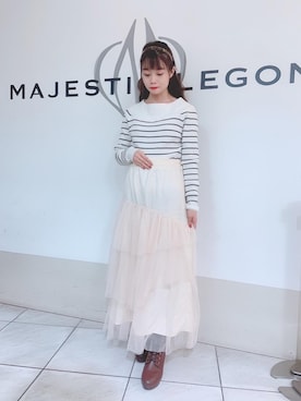 「大人気」｜マジェスティックレゴン天王寺ミオ店スタッフさん（レディース・145cm）の冬コーディネート