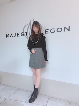 マジェスティックレゴン天王寺ミオ店スタッフさん（レディース・154cm）の冬コーディネート