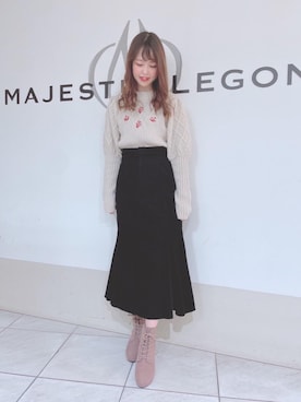 マジェスティックレゴン天王寺ミオ店スタッフさん（レディース・154cm）の冬コーディネート