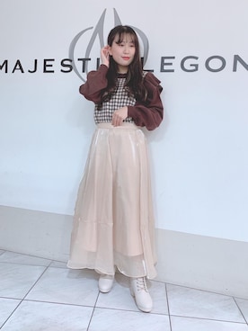 マジェスティックレゴン天王寺ミオ店スタッフさん(レディース・151cm)の冬コーディネート