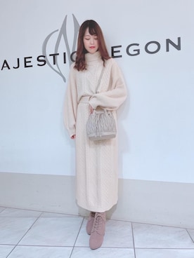 マジェスティックレゴン天王寺ミオ店スタッフさん（レディース・154cm）の冬コーディネート