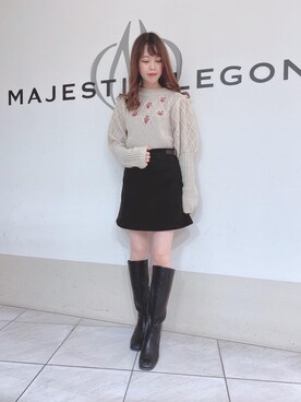マジェスティックレゴン天王寺ミオ店スタッフさん（レディース・154cm）の冬コーディネート
