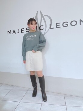 マジェスティックレゴン天王寺ミオ店スタッフさん（レディース・151cm）の冬コーディネート