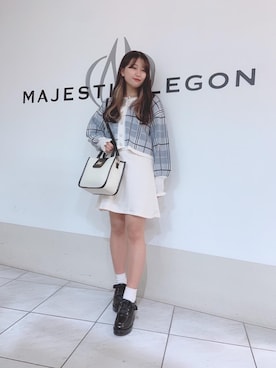 「台形スカート」｜マジェスティックレゴン天王寺ミオ店スタッフさん（レディース・151cm）の冬コーディネート
