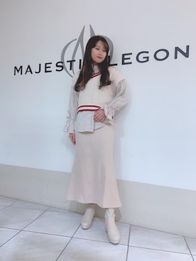 マジェスティックレゴン天王寺ミオ店スタッフさん（レディース・151cm）の冬コーディネート