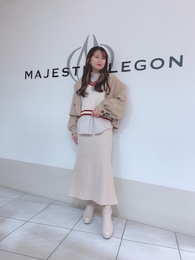 マジェスティックレゴン天王寺ミオ店スタッフさん（レディース・151cm）の冬コーディネート