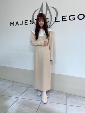 「タイト」｜「アイテム（パンプス）」を使った、マジェスティックレゴン天王寺ミオ店スタッフさん（レディース・145cm）の冬コーディネート