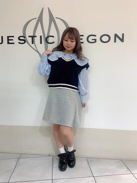 マジェスティックレゴン天王寺ミオ店スタッフさん（レディース・145cm）の冬コーディネート