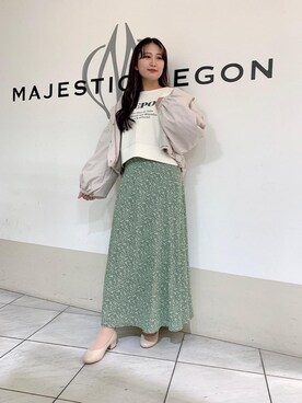 マジェスティックレゴン天王寺ミオ店スタッフさん(レディース・151cm)の冬コーディネート