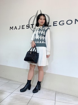 マジェスティックレゴン天王寺ミオ店スタッフさん（レディース・151cm）の冬コーディネート