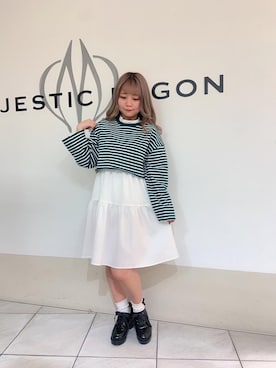 マジェスティックレゴン天王寺ミオ店スタッフさん（レディース・145cm）の冬コーディネート