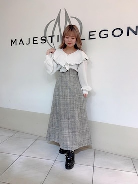 「大人気」｜マジェスティックレゴン天王寺ミオ店スタッフさん（レディース・145cm）の冬コーディネート