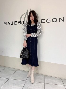 マジェスティックレゴン天王寺ミオ店スタッフさん（レディース・159cm）の冬コーディネート