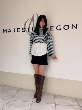 マジェスティックレゴン天王寺ミオ店スタッフさん（レディース・159cm）の春コーディネート