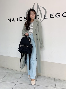 マジェスティックレゴン天王寺ミオ店スタッフさん（レディース・151cm）の春コーディネート