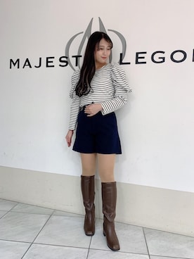 マジェスティックレゴン天王寺ミオ店スタッフさん（レディース・151cm）の春コーディネート