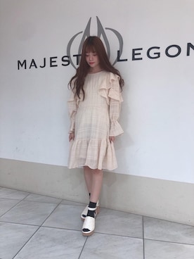 「チュニックワンピース」｜マジェスティックレゴン天王寺ミオ店スタッフさん（レディース・145cm）の春コーディネート