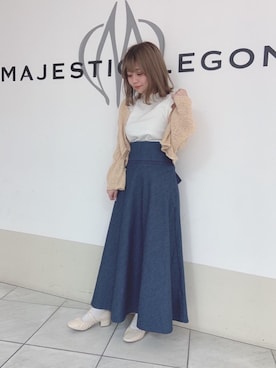 マジェスティックレゴン天王寺ミオ店スタッフさん（レディース・145cm）の春コーディネート