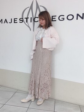 マジェスティックレゴン天王寺ミオ店スタッフさん（レディース・145cm）の春コーディネート