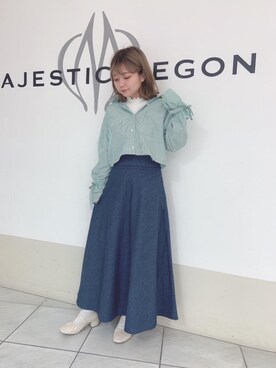 マジェスティックレゴン天王寺ミオ店スタッフさん（レディース・145cm）の春コーディネート