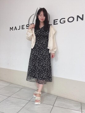 「スポサン」｜「アイテム（ブルゾン）」を使った、マジェスティックレゴン天王寺ミオ店スタッフさん（レディース・159cm）の春コーディネート