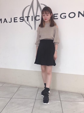 マジェスティックレゴン天王寺ミオ店スタッフさん（レディース・145cm）の春コーディネート