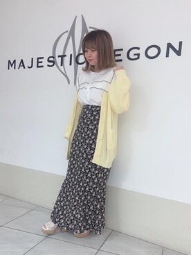 マジェスティックレゴン天王寺ミオ店スタッフさん（レディース・145cm）の春コーディネート