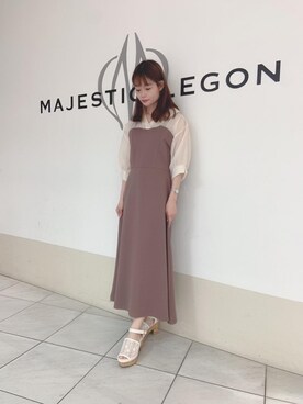 マジェスティックレゴン天王寺ミオ店スタッフさん（レディース・145cm）の春コーディネート
