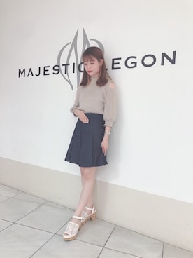 マジェスティックレゴン天王寺ミオ店スタッフさん（レディース・145cm）の春コーディネート