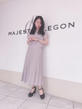 マジェスティックレゴン天王寺ミオ店スタッフさん（レディース・159cm）の夏コーディネート