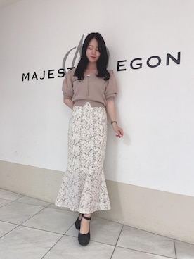 マジェスティックレゴン天王寺ミオ店スタッフさん（レディース・159cm）の夏コーディネート