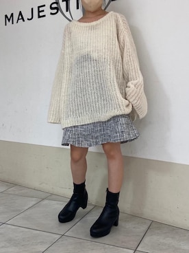 マジェスティックレゴン天王寺ミオ店スタッフさん（レディース・145cm）の秋コーディネート